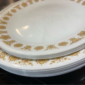 Corelle Butterfly (9) Gold Desert & Dinner 10.25" Plates